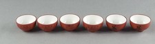 Set of 6 Chinese Yixing Zisha Clay Tea Cups White Glazed Interior Calligraphy picture