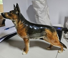 Vintage RARE Goebel 1973 Standing German Shepherd Dog Figurine Signed by Artist picture