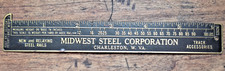 Vintage Midwest Steel Corp Railroad Rail Weight Gauge Ruler Charleston, WV Track picture