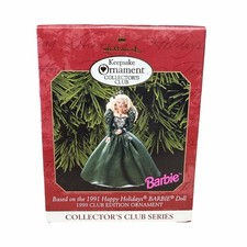 1991 Hallmark Based on the 1991 Happy Holidays Barbie Doll Club Edition Ornament picture