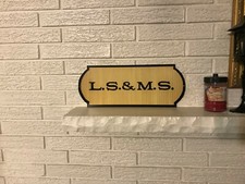 LS&MS Lakeshore & Michigan Southern  Railroad Train Logo .040 Aluminum Sign New  picture