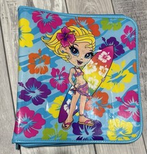 VTG LISA FRANK Surf Girl Blonde y2k zip 3 ring padded binder RARE 90s school  picture