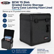 BCW 15 Slab Graded Comic Storage Carry Case Latching Foam Lined picture
