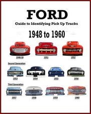 1948 to 1960 Guide to FORD Trucks 8.5X11 PHOTO  (209-g) picture