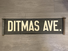 NYC SUBWAY ROLL SIGN LARGE BMT DITMAS AVENUE BOROUGH PARK BROOKLYN CULVER LINE picture
