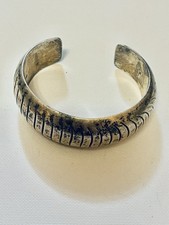 VTG OLD PAWN Orville Tsinnie Navajo Sterling Silver  Cuff Bracelet Sz 6.5 54 G picture