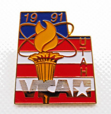 Vintage VICA Pin 1991 Utah Vocational Industrial Clubs of America Torch Logo picture