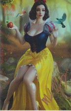 M House Peyton Blue 1 Snow White FOIL Nice Signed COA Virgin Variant NM+ picture