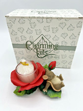 CHARMING TAILS Rose Votive Holder 93/204 picture