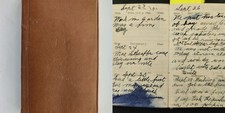 c1899 antique DIARY poor spelling millersburg elizabethville harrisburg area  picture
