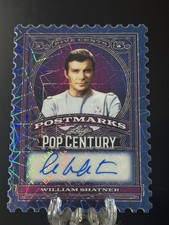 William Shatner Auto 1/1 Blue Postmarks - 2026 Leaf Metal Pop Century P-WS1 picture