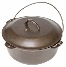 Vintage Hard To Find Lodge No 9 Economy Series Cast Iron Dutch Oven Restored picture