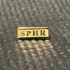 SPHR Lapel Pin Senior Professional Human Resources HR Certifiertification  P7783 picture
