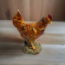 Vintage Ceramic Rooster Chicken Colorful Figurine Farmhouse Decor picture