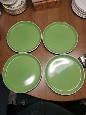 4 Oneida Color Burst Kiwi Green Dinner Plate 10.5