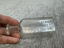 Vintage Plummer & Byerley Druggists Portland OR Glass Medicine Bottle Oregon picture