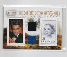 2010 Panini Century Collection - Souvenir Stamps Cary Grant Grace Kelly #17 /250 picture