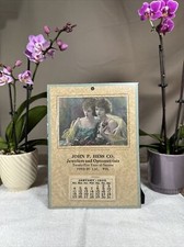 Antique 1925 Advertising Calendar Lithographic John P. Hess Co Jewelers RARE picture