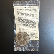 Vtg 21 Club Berns & Kriendler Medallion Great American Restaurant Series Sealed picture