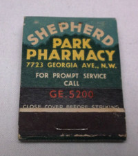 Vintage Shepherd Park Pharmacy Feature Matchbook picture