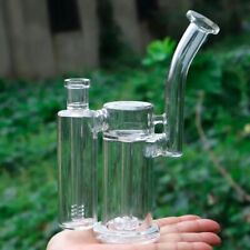 NEW Clear Glass Bong Recycler Tornado Hookahs Pyrex Double Percolator Water Pipe picture