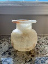 Museum Replica Beautiful Egyptian Hand Carved Alabaster Vase (4 x 4 inches) picture