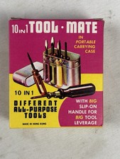 Vintage 10 in 1 Tool Mate Screwdriver Set in Case picture