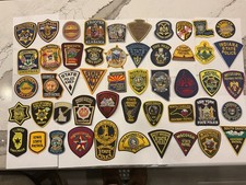 Police collectors patch set 50 pieces all different state patches. Full Size New picture