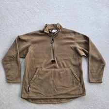 USMC Peckham Polartec Fleece Pullover 1/2 Zip Jacket Coyote Brown Size MEDIUM picture