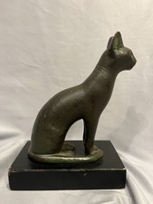 Vintage Alva Museum Replica Egyptian Bastet Cat Statue Walters Art Gallery Base picture