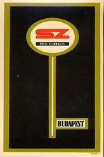 🇭🇺 1960s Budapest Retro Poster - Hotel Szabadsag, Hungary - Mid-Century picture