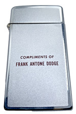 1960s Scripto Steel Butane Promotional Lighter Frank Antone Dodge Portland OR picture