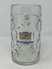 WEIHENSTEPHAN Brewery Bavarian State Glass Beer Mug Stine - Germany 1L barware picture