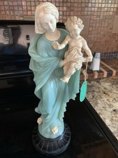 Vintage Bianchi Madonna & Child Statue 13.5 Made In Italy Goldscheider Art Deco picture