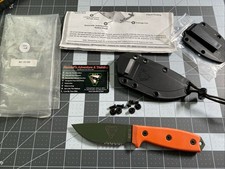 RAT Cutlery RC-3S VINTAGE FIXED BLADE KNIFE NEW OD GREEN ORANGE ESEE W/sheath picture