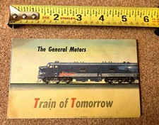 VTG. 1947 GENERAL MOTORS DIESEL LOCOMOTIVE TRAIN OF TOMORROW FOLD-OUT BROCHURE picture