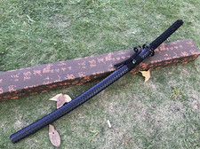 HANDMADE JAPANESE SAMURAI KATANA SWORD DAMASCUS FOLDED STEEL SHARP FULL TANG. picture