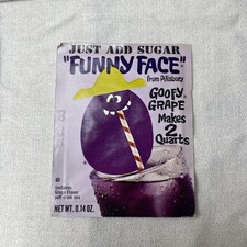 FUNNY FACE Pillsbury GOOFY GRAPE Sealed Pack VTG DRINK MIX 1970s, 80s or 90s picture
