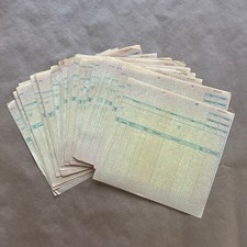 Vintage Parchment Order Forms x10 | Blue Print Junk Journal Ephemera Lot picture