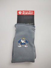 Nos Vintage Warner Bros Studios Store 90s Tasmanian Devil Slipper Socks Grey S/M picture
