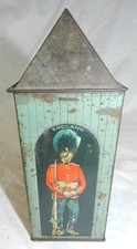 Vintage Advertising Tin - Huntley & Palmers Biscuits - Guard Shack - 6 7/8