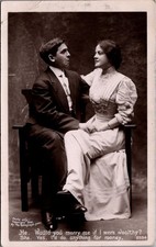 1909 RPPC Humorous Courtship Postcard 