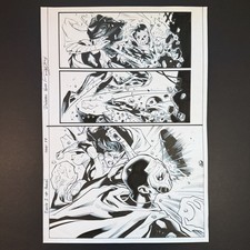 Earth 2 Society Annual #1 Huntress Original Comic Art Inks DC 2016 Semi Splash picture