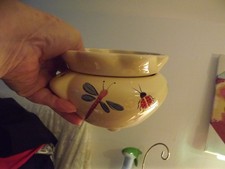 2pc AFRICAN VIOLET PLANTER self watering pot RUFFLED RIM 2 available HANDPAINTED picture