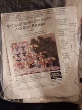 VTG 1990 Better Homes Gardens Victorian Bunny Ornaments Quilt Pattern Kit NOS picture