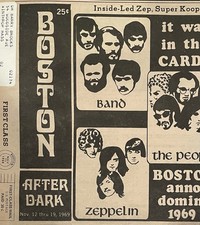 Led Zeppelin Boston After Dark Underground Newspaper November 12 - 19 1969 picture