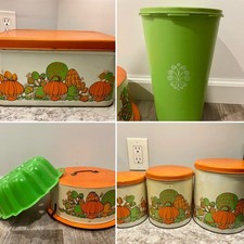 Huge Vintage Sears Merry Mushroom Lot - Green, Orange, Tupperware Kitchen Decor picture