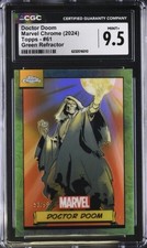 2024 Topps Marvel Chrome Doctor Doom #61 Green Refractor CGC 9.5 picture