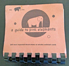 Vintage 1952 A Guide To Pink Elephants Cocktail Bar 200 Recipe Flip Book Vol 2 picture