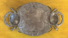 Arthur Court Serving Tray Platter 1988 Cast Aluminum Crab Dish 23